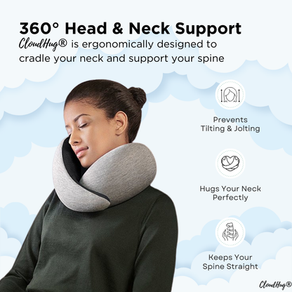 CloudHug® Memory Foam Travel Pillow