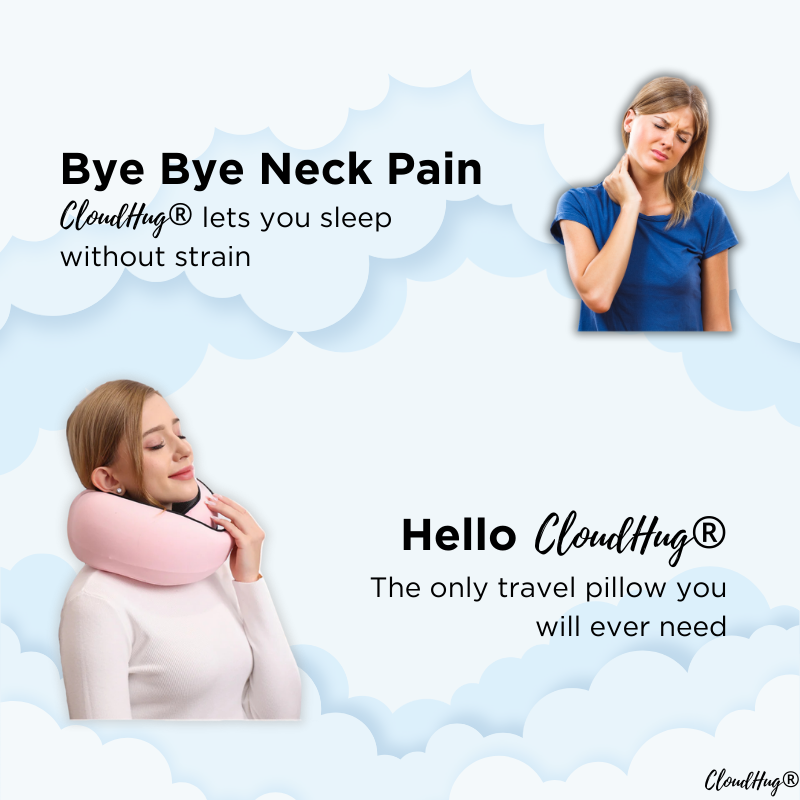 CloudHug® Memory Foam Travel Pillow