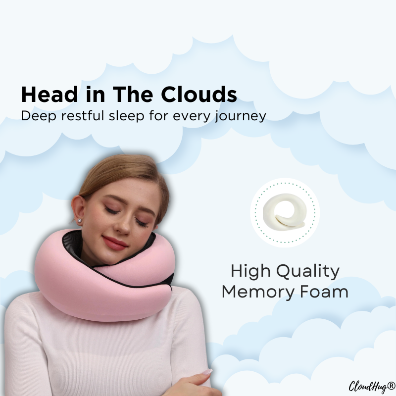 CloudHug® Memory Foam Travel Pillow