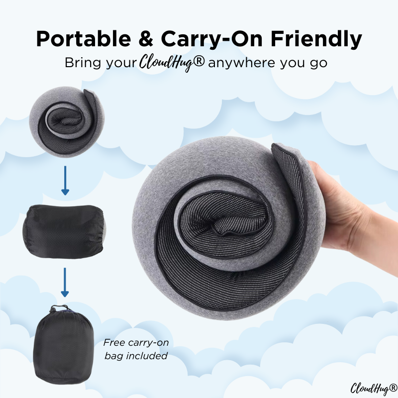 CloudHug® Memory Foam Travel Pillow